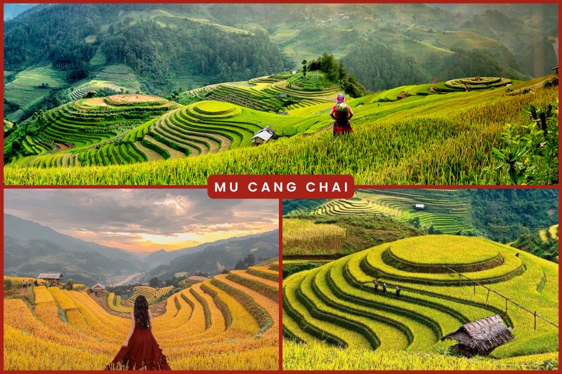 Los campos en terrazas de Mu Cang Chai 